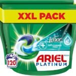 Ariel All-in-1 PODS Washing Liquid Laundry Detergent Tablets/Capsules, 120 Washes (60 x 2) Stain Remover For Clothes with Lenor Unstoppables, 2x Longer Lasting Freshness*